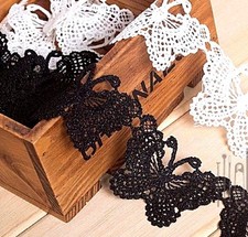 RUBAN DENTELLE PAPILLONS