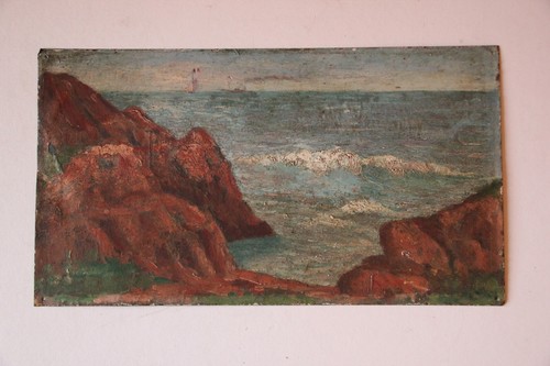 Huile sur plaque - de, cuivre