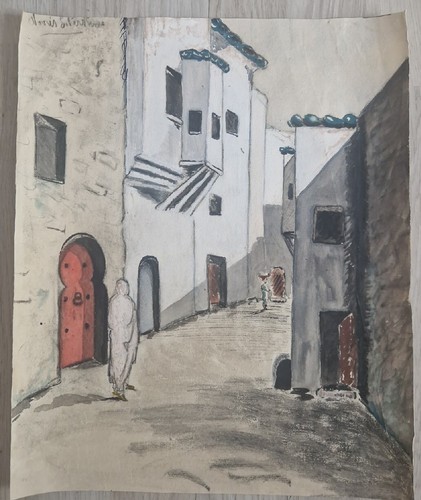 Ancien dessin orientaliste vue - ancien,