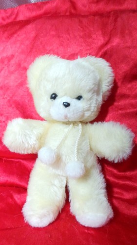 Doudou peluche ours jaune - doudou,