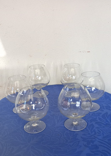 Verres cognac cristal - 6, à