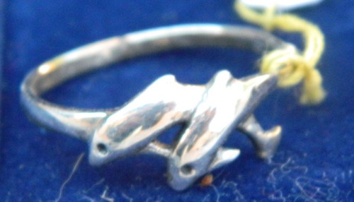 Bague argent dauphins - en,