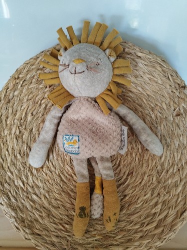 Peluche doudou lion semi - doudou, plat