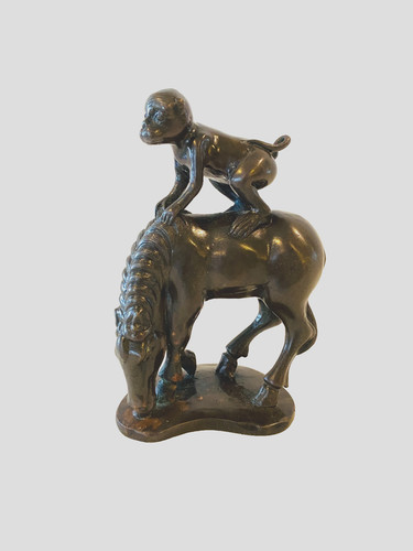 Groupe bronze patine brune - groupe,