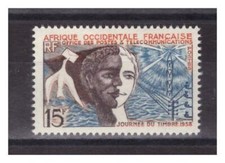 A.O.F .  N°  66 .  15 F JOURNEE DU TIMBRE  .  NEUF  **  .  SUPERBE .