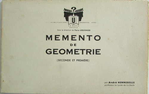 Memento géométrie - de,