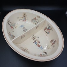 Bassin de toilette 2 compartiments Faïence Sarreguemines Enfants Richard 19e