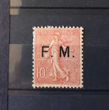 timbre France : 10 Cts - F M