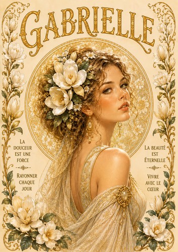 Affiche prénom gabrielle - affiche,