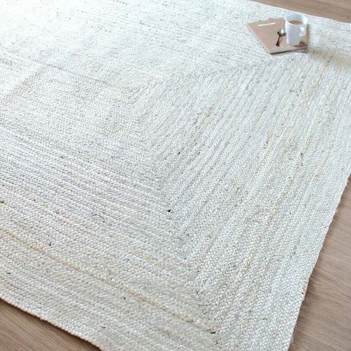 Tapis jute blanc 100 - tapis,