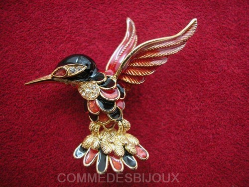 Broche colibri touffu 2 - touffu",