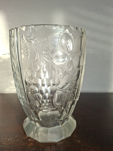 Vase ancien cristal - vase, bohême
