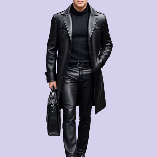 Manteau cuir pour - en,