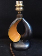 Pied De Lampe En Céramique Noir signé CAB, Céramique d’Art de Bordeaux ?