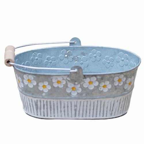Cache pot seau metal conteneur - cache,