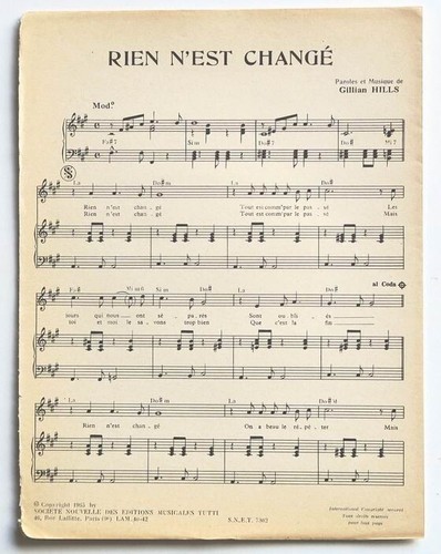 Partition vintage sheet music