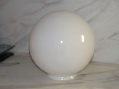 Globe verre opaline blanc - opaline,