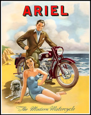 Affiche moto moderne Ariel
