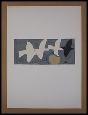 Georges BRAQUE : Quatre oiseaux, lithographie signée 1959