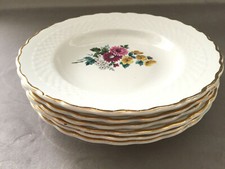 ÉLÉGANT SERVICE ART DE LA TABLE VINTAGE RETRO ASSIETTES DÉCOR FLORAL ET DORURE