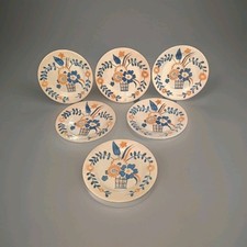 6 assiettes Art Déco Primavéra HBCM mod. Champêtre Terre De Fer 40-50 , Ø 20,3cm