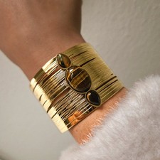 Bracelet Manchette Doré Femme