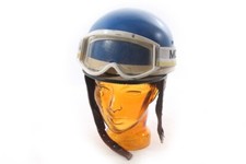 Ancien Casque Rhenania Vintage Retro Casque De Moto Taille Environ 55 Plutôt 56