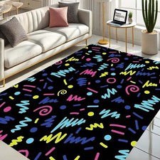 Retro Style Rug, 90s Vibe