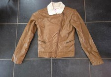 Manteau en simili-cuir marron pour enfants - marque Gémo - taille 12 ans