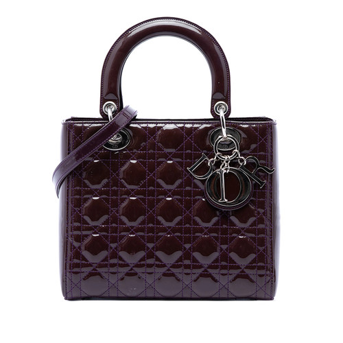 Dior medium cuir verni cannage - dior,