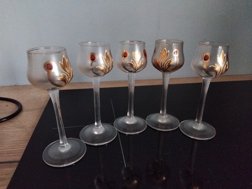 Verre liqueur émaillé - verre,