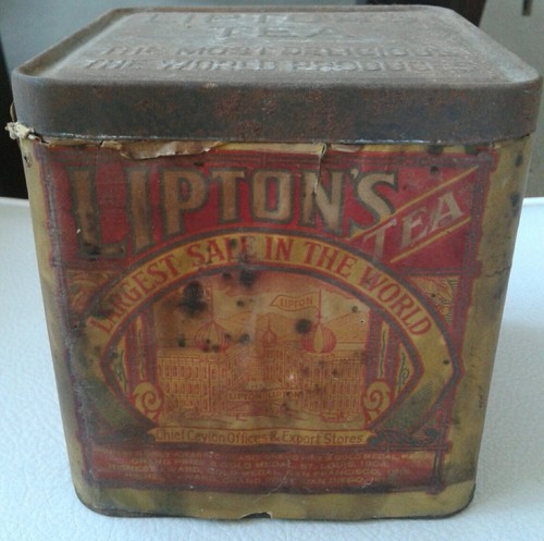 Old lipton tea - old, tin