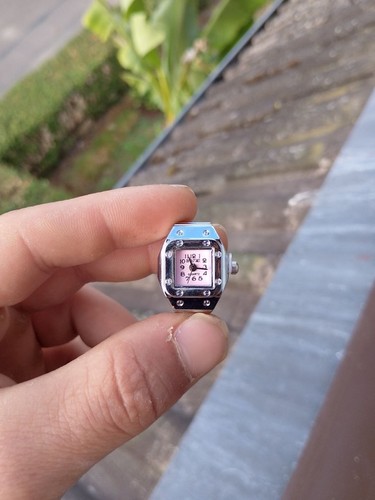 Montre bague rose - rose, quartz
