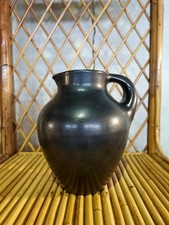 Pichet Céramique Émaillé Noir Signé MADOURA