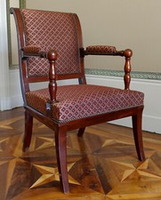 Fauteuil en acajou - époque Empire - estampillé Jacob Desmalter