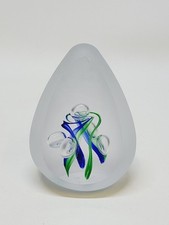 Presse Papier Sulfure En Verre par l'artiste Remigijus Kriukas Signé Remis 