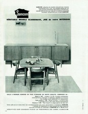 publicité Advertising 0621 1964  Samcom  véritable meuble Scandinave   teck