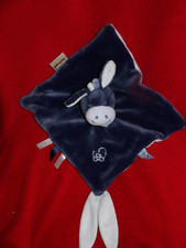 Doudou Plat Nattou Cheval Ane Alex et Bibou Bleu Poussin