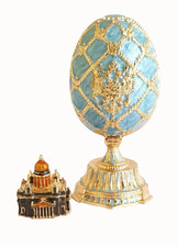 Copie oeuf de Fabergé bleu