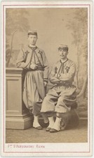 CDV militaire. Deux zouaves