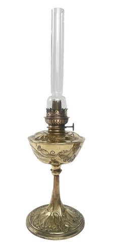 Lampe pétrole art nouveau - lampe,