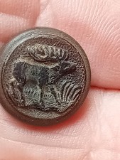 bouton vénerie Équipage Cerf Corne