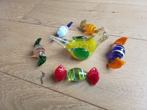 Lot murano bonbons oiseau - lot,