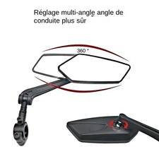 Rétroviseur gauche Vélo Universel Guidon 22-25mm Rotatif 360° VTT, Scooter