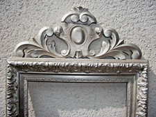 Grand cadre bois massif sculpté style XIXème 54 X 82 cm Feuill 38,5 x 46,5 cm