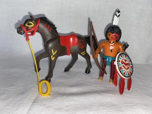 Playmobil indien arc cheval - indien, du