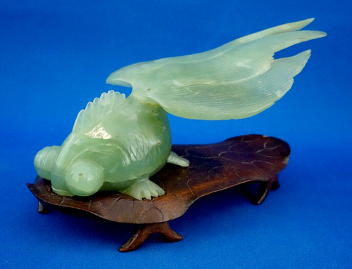 Sculpture poisson jade carpe - sculpture,
