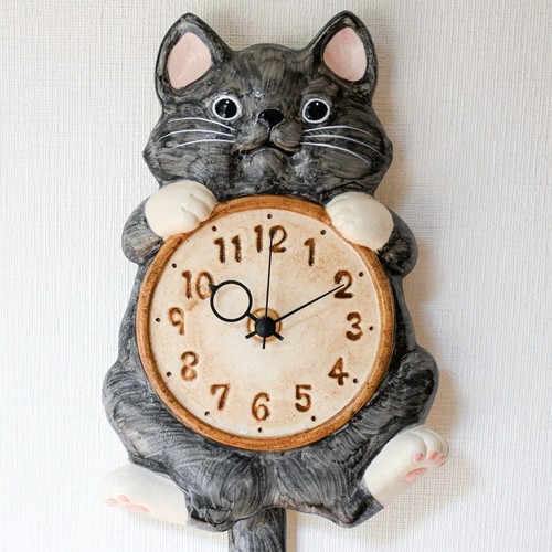 Pendule murale japonaise chat