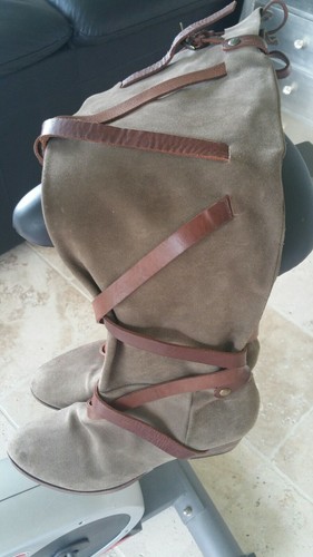 Bottes cuissardes daim cuir - cuissardes,