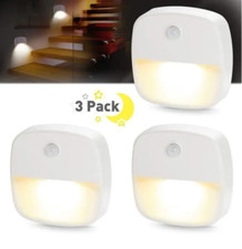 Pack de 3 Veilleuse Murale LED Détecteur de Mouvement Capteur de Lumière Neuf